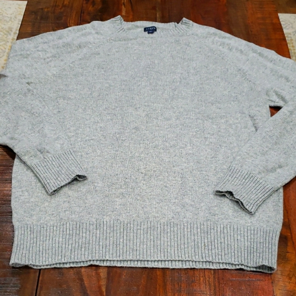 J. Crew Wool Crewneck Gray Sweater